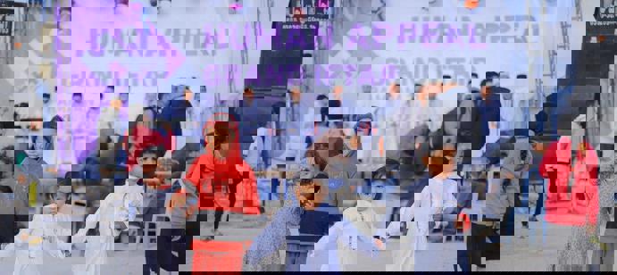 Le 8 mars, un 2e grand iftar a été organisé bénéficiant cette fois-ci à 5 000 Palestiniens dans le nord de Gaza.